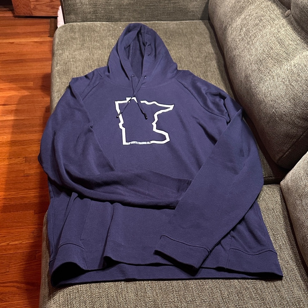 Sport-Tek Navy Hoodie with State Outline